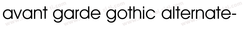 avant garde gothic alternate字体转换
